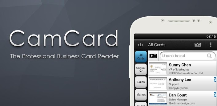 نتيجة بحث الصور عن ‪CamCard - Business Card Reader‬‏