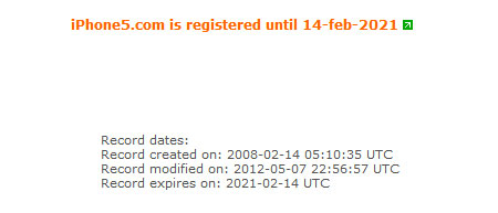 iPhone5.com-is-registered-until-14-feb-2021