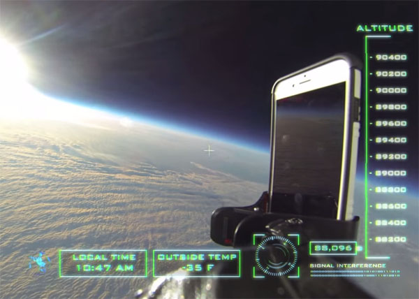 iPhone 6 in Space