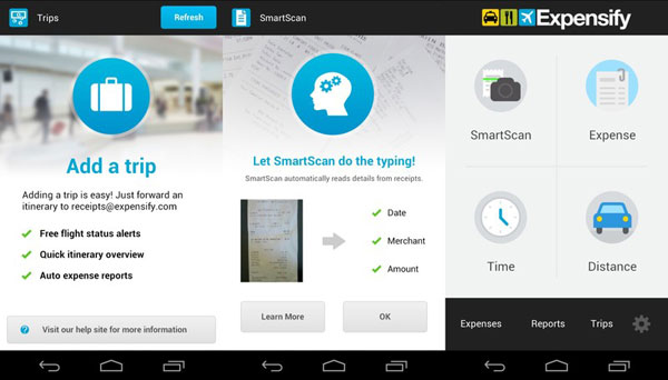 expensify_android_screens
